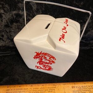 F. A. B. Import NY ceramic Chinese Food Take Out Bank